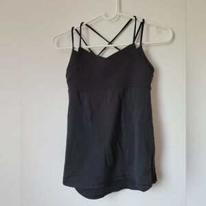 Ivivva by Lululemon kids line black tank top exercise workout top 14